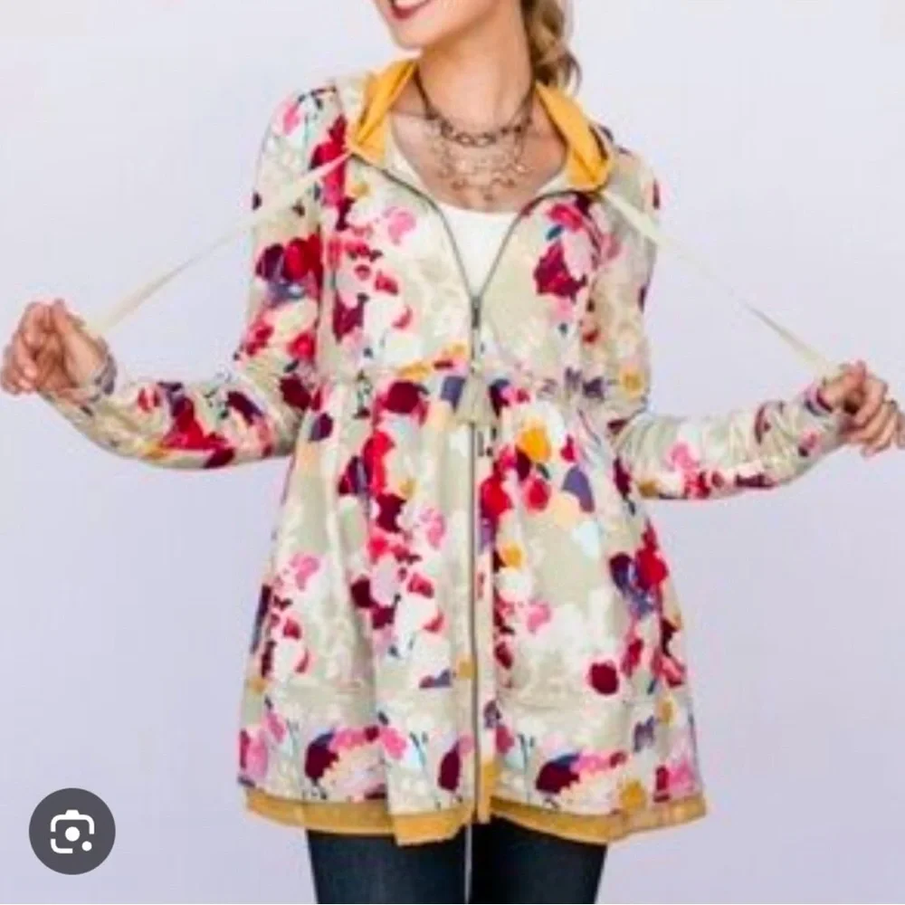 Evys Tree Floral Jacket Size L in EUC - Picture 1 of 6